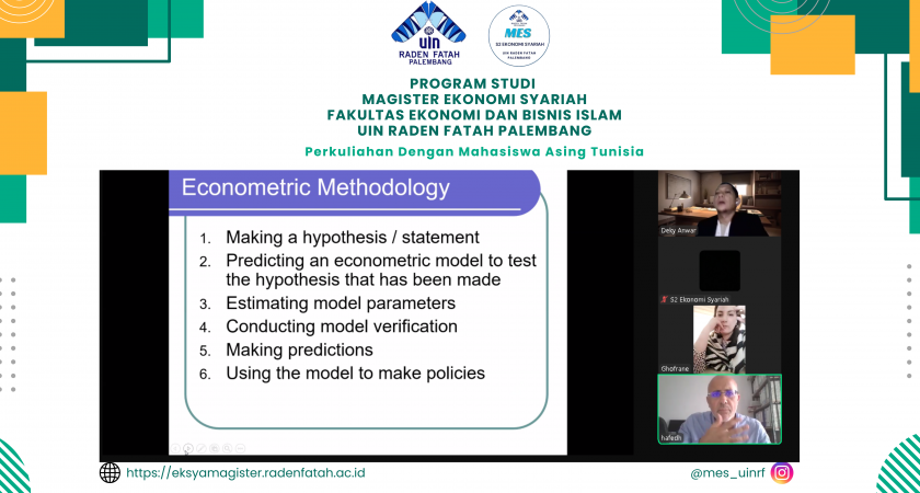 Perkuliahan Econometrics Bersama Mahasiswa Asing asal Tunisia