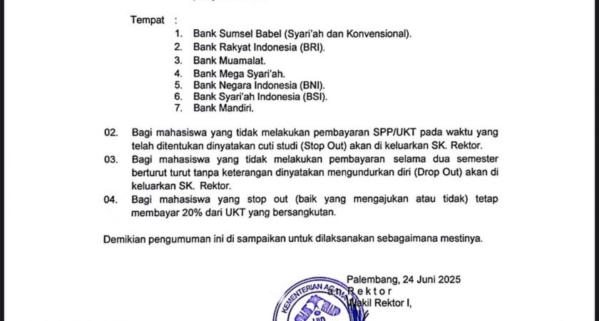 JADWAL PEMBAYARAN SPP